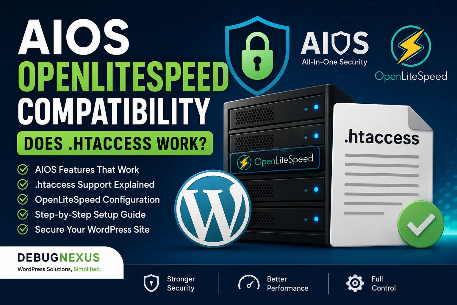 AIOS OpenLiteSpeed compatibility and .htaccess configuration