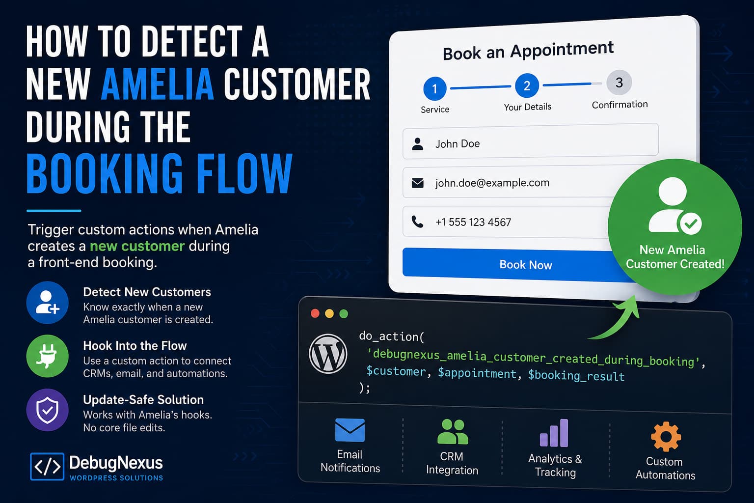 Detect New Amelia Customers During the Booking Flow