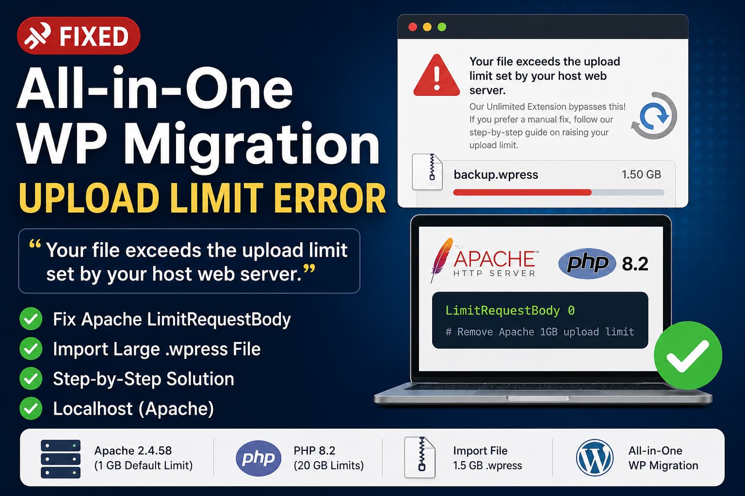 Fix All-in-One WP Migration Upload Limit