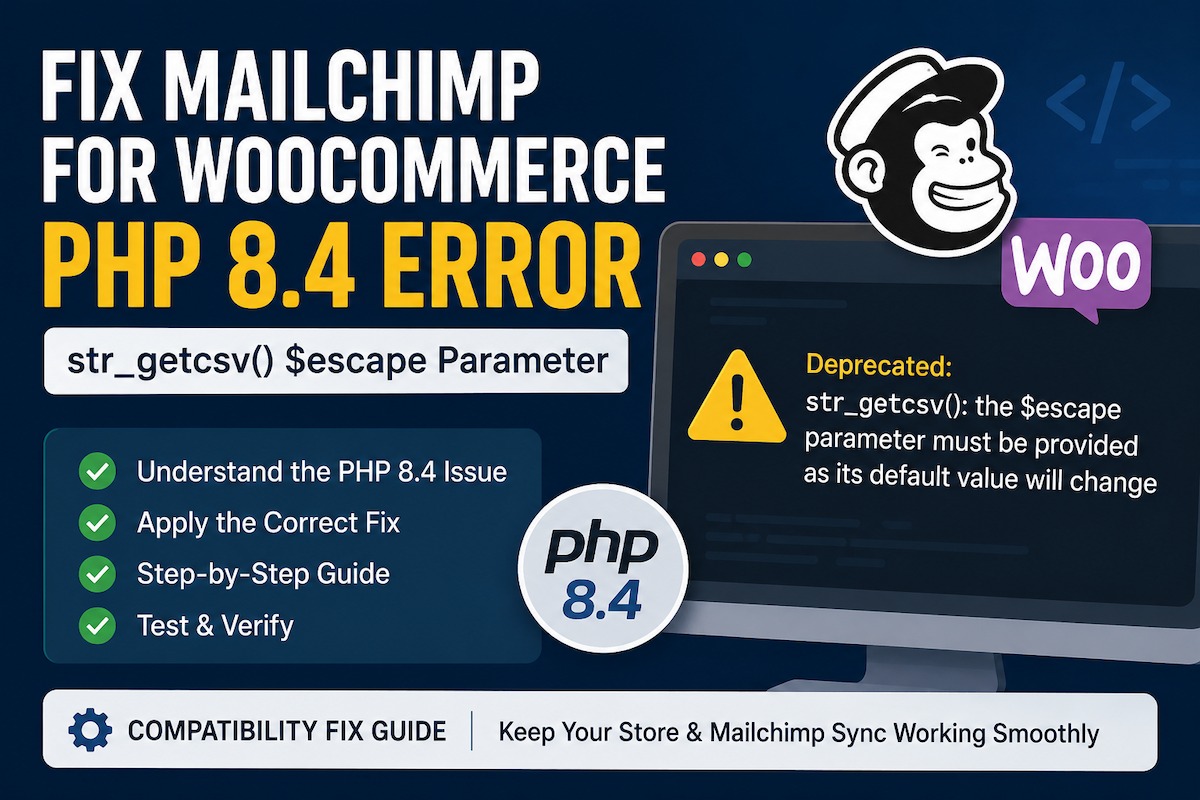 Fix Mailchimp for WooCommerce tutorial