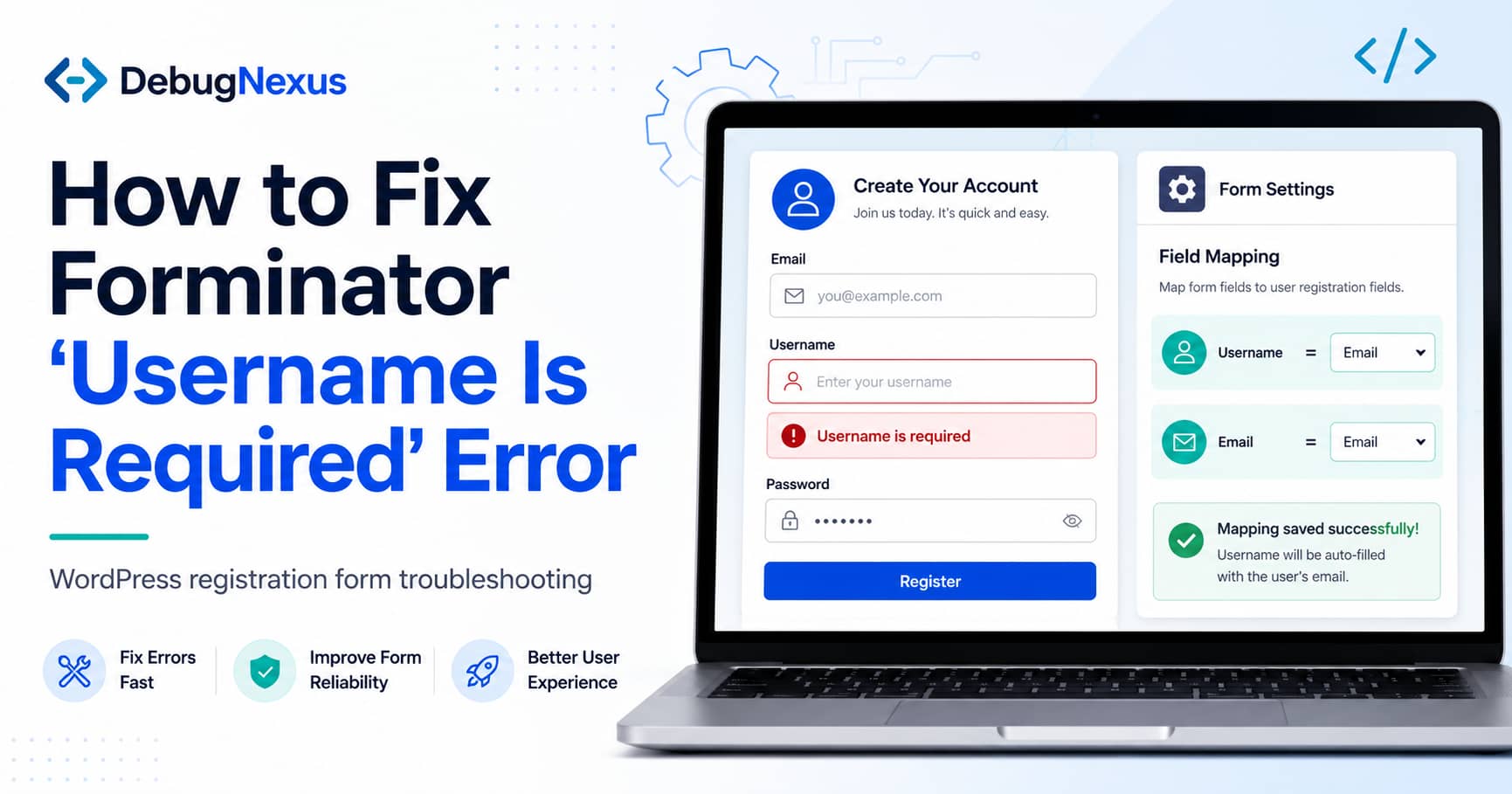 Forminator username is required