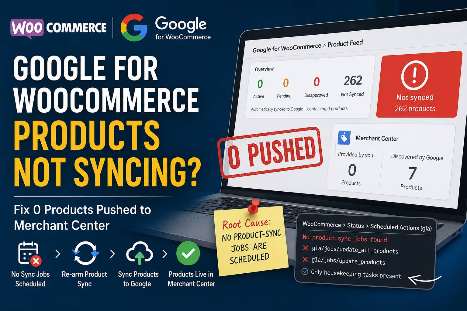 Google for WooCommerce products not syncing