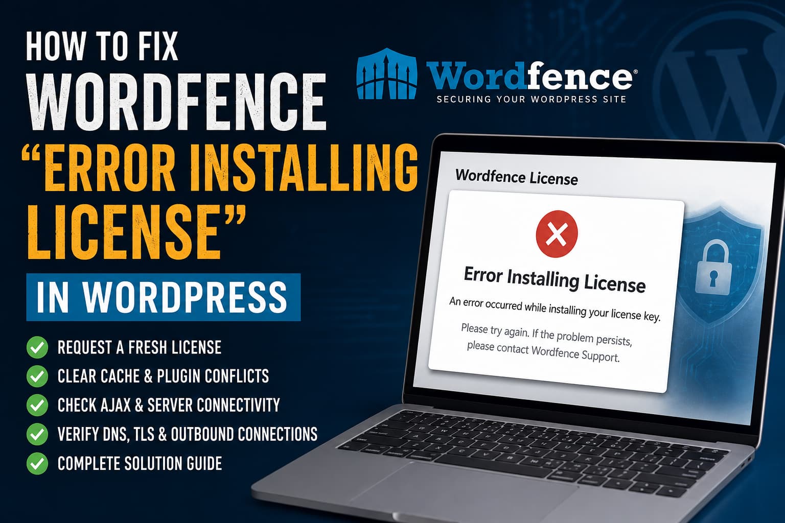 How to Fix Wordfence Error Installing License in WordPress