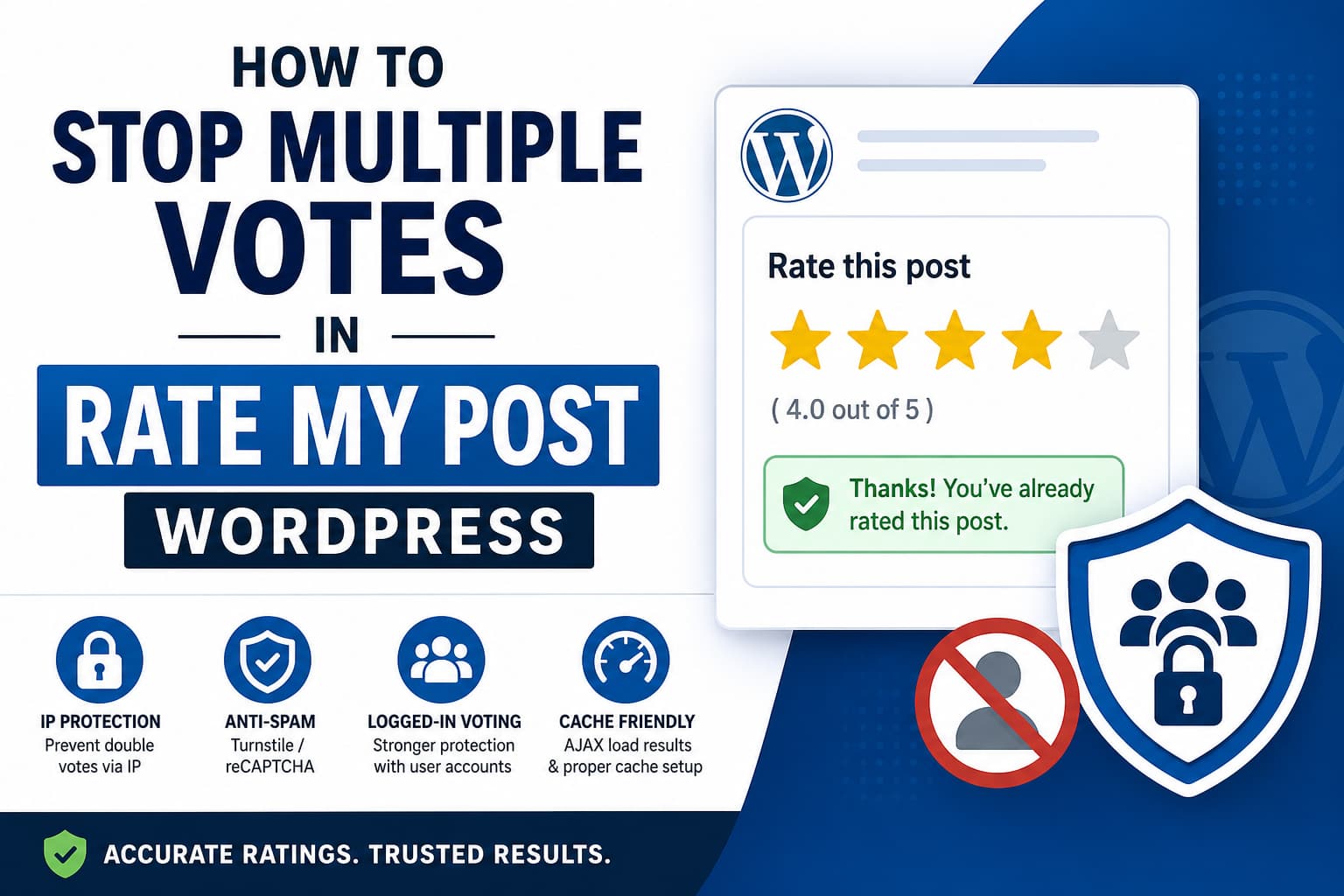 Prevent multiple votes in the Rate My Post WordPress plugin