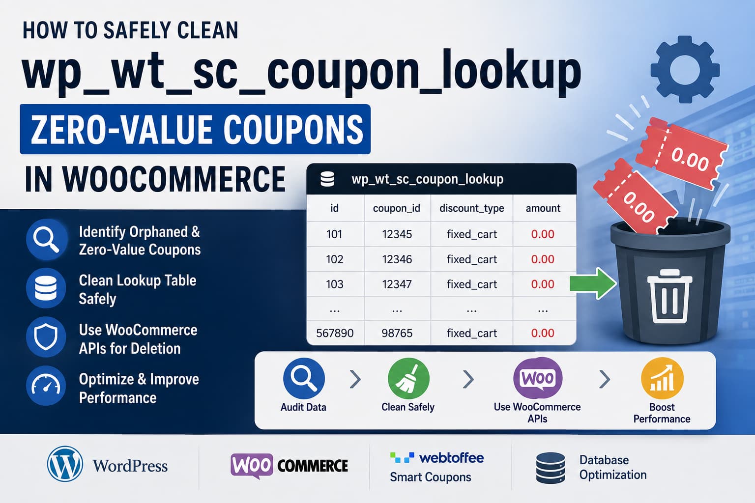 Safely Clean wp_wt_sc_coupon_lookup Zero-Value Coupons