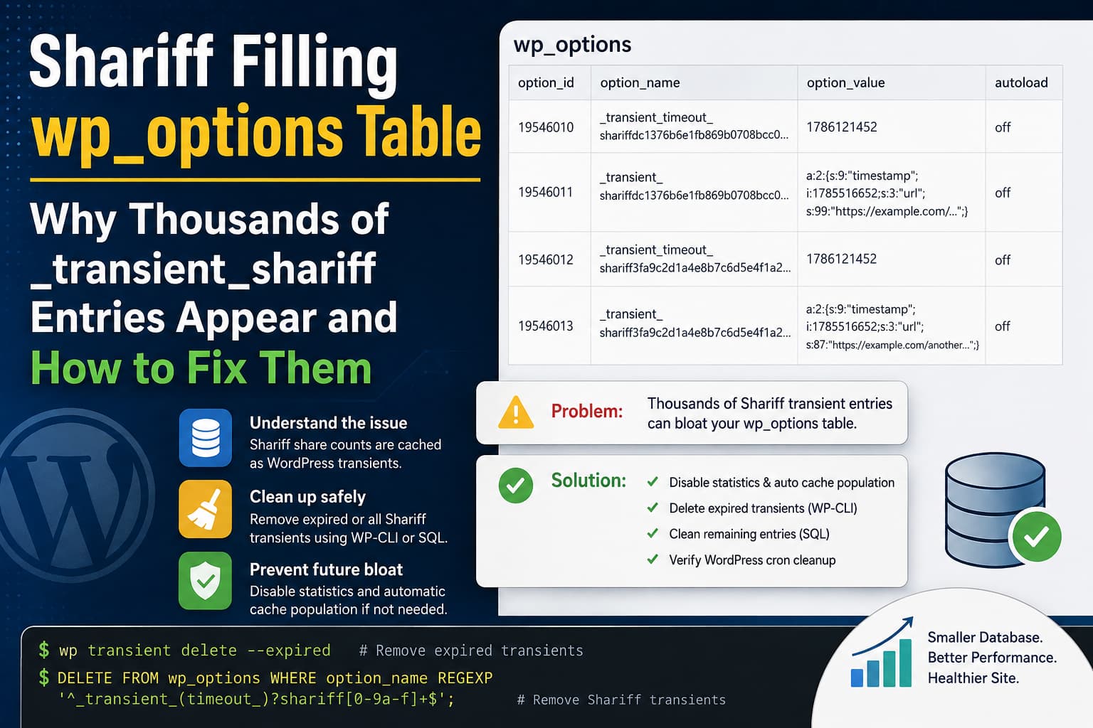 Shariff Filling wp_options
