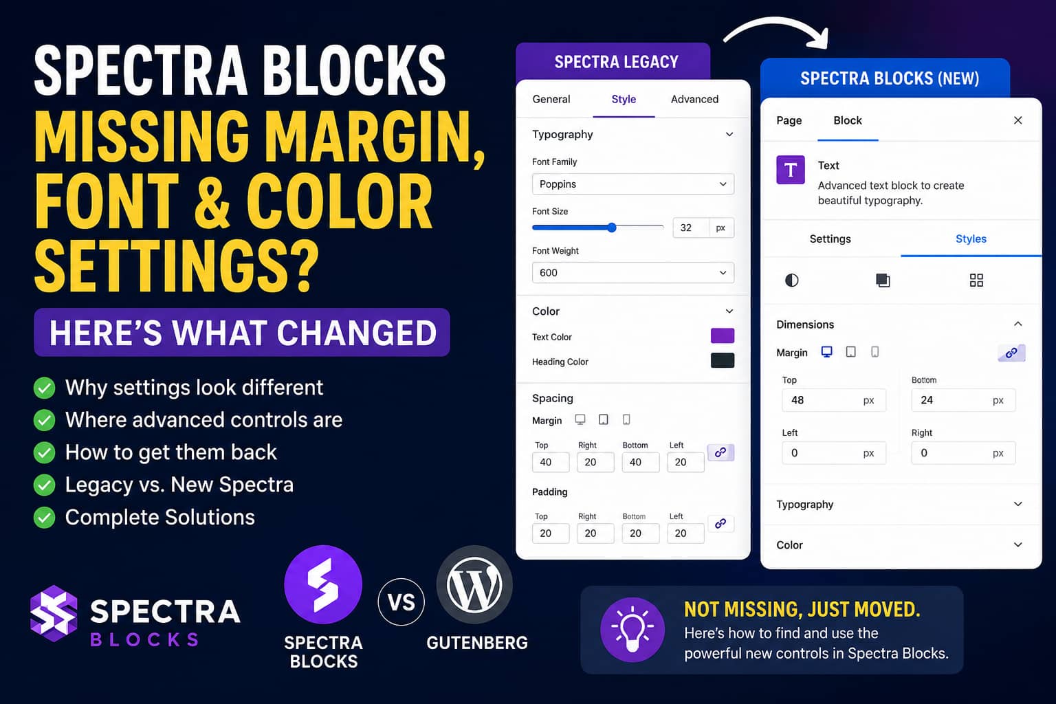 Spectra Blocks vs Spectra Legacy