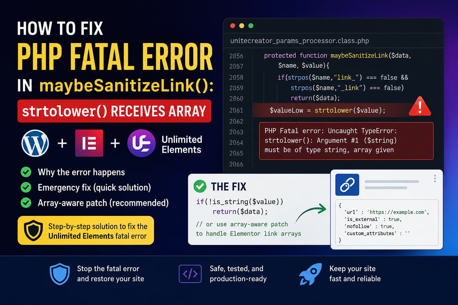 Unlimited Elements strtolower Array Fatal Error