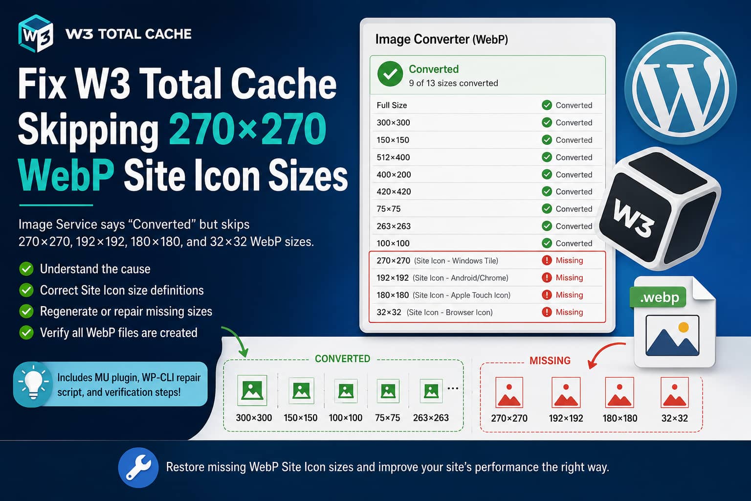 W3TC Image Service not converting all sizes