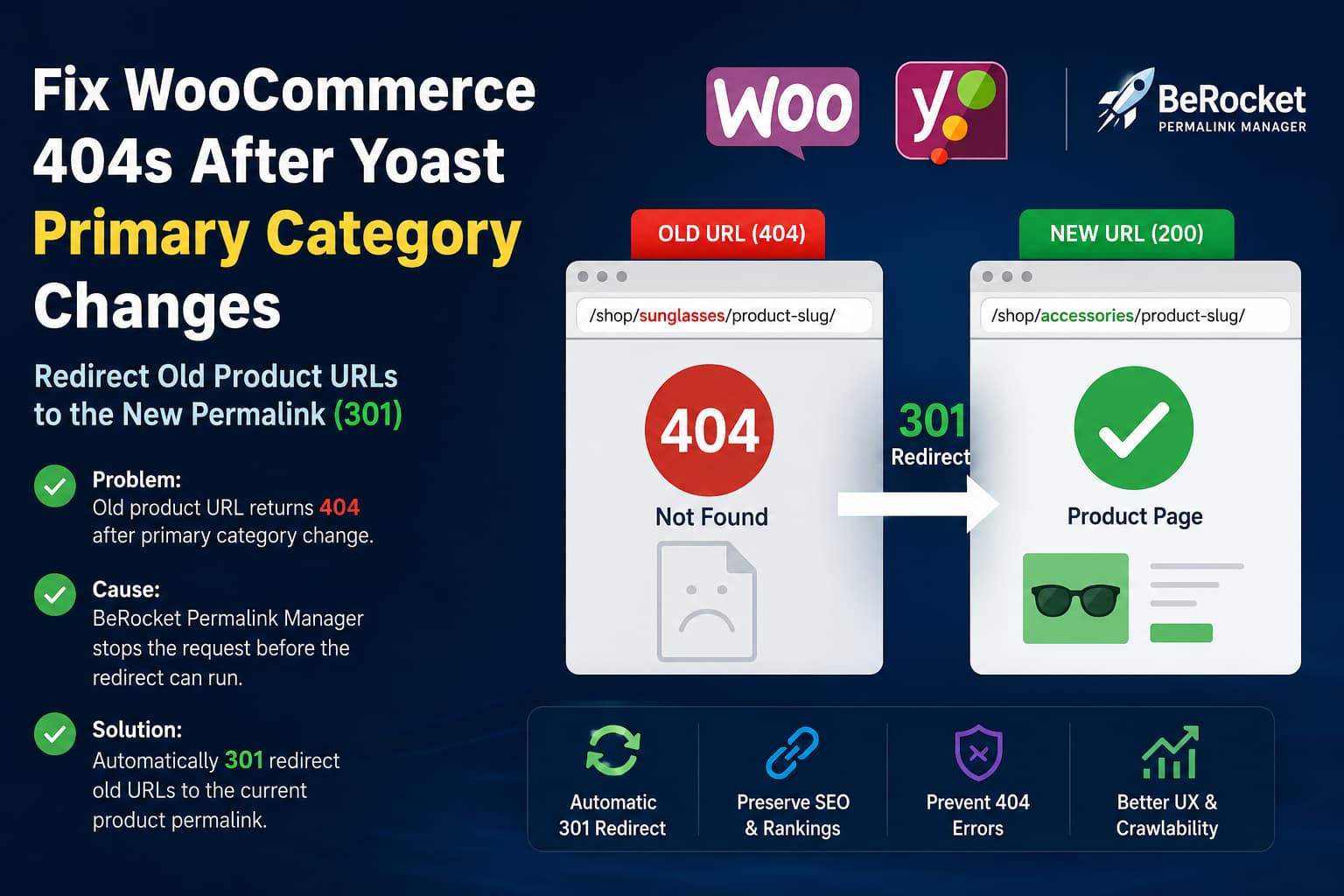 WooCommerce 404s After Yoast Primary Category Changes