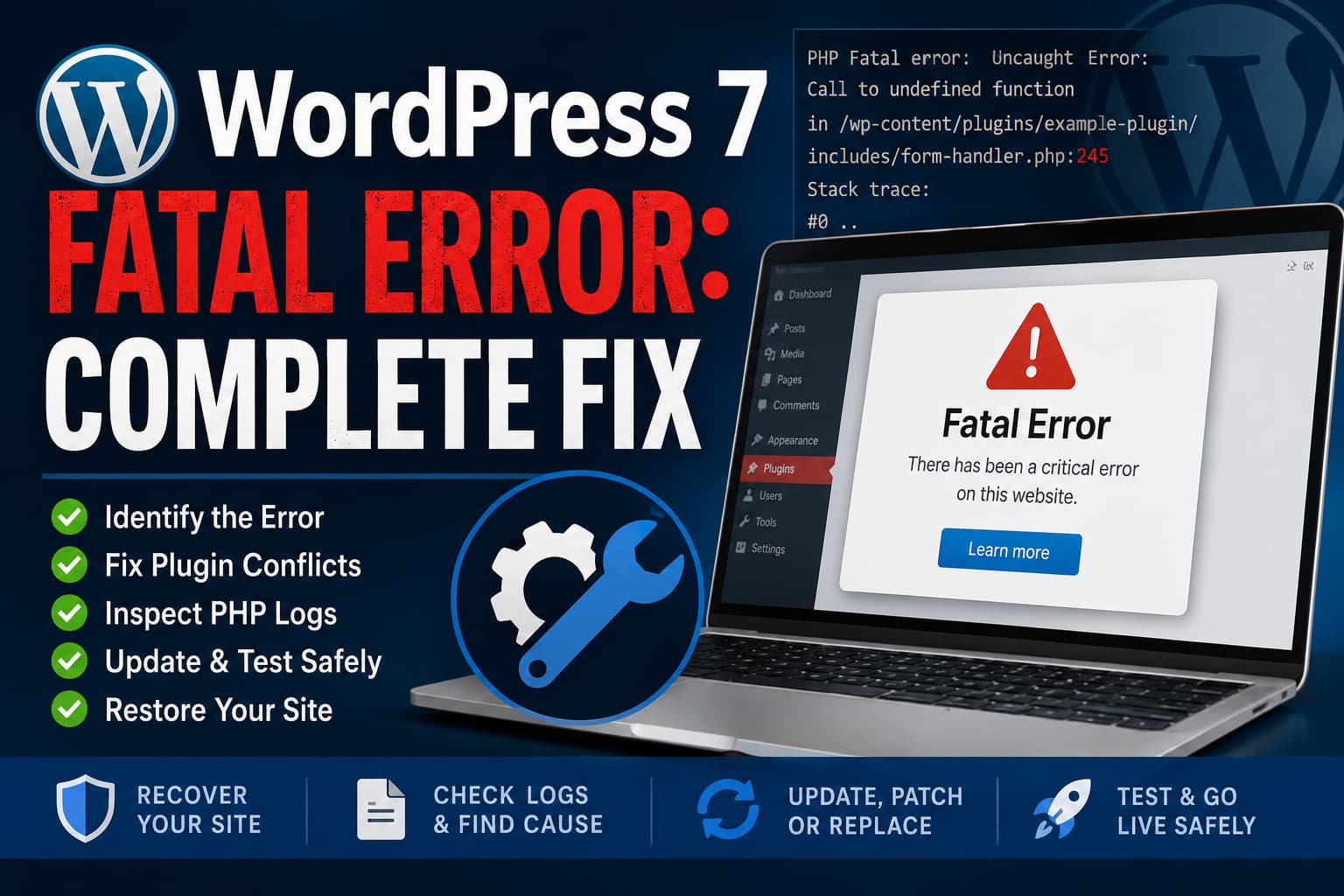 WordPress critical error after update