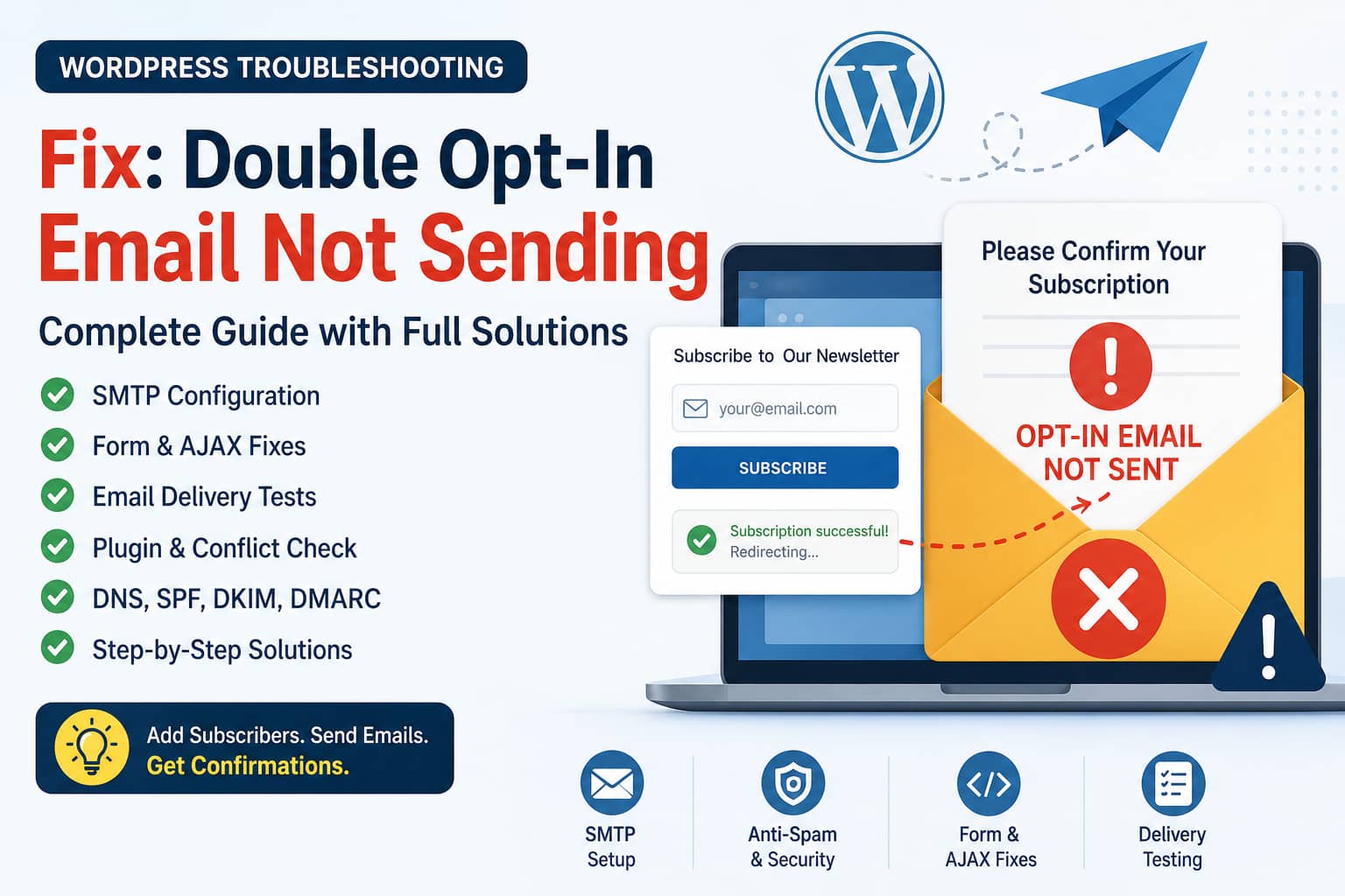 WordPress opt-in email not received