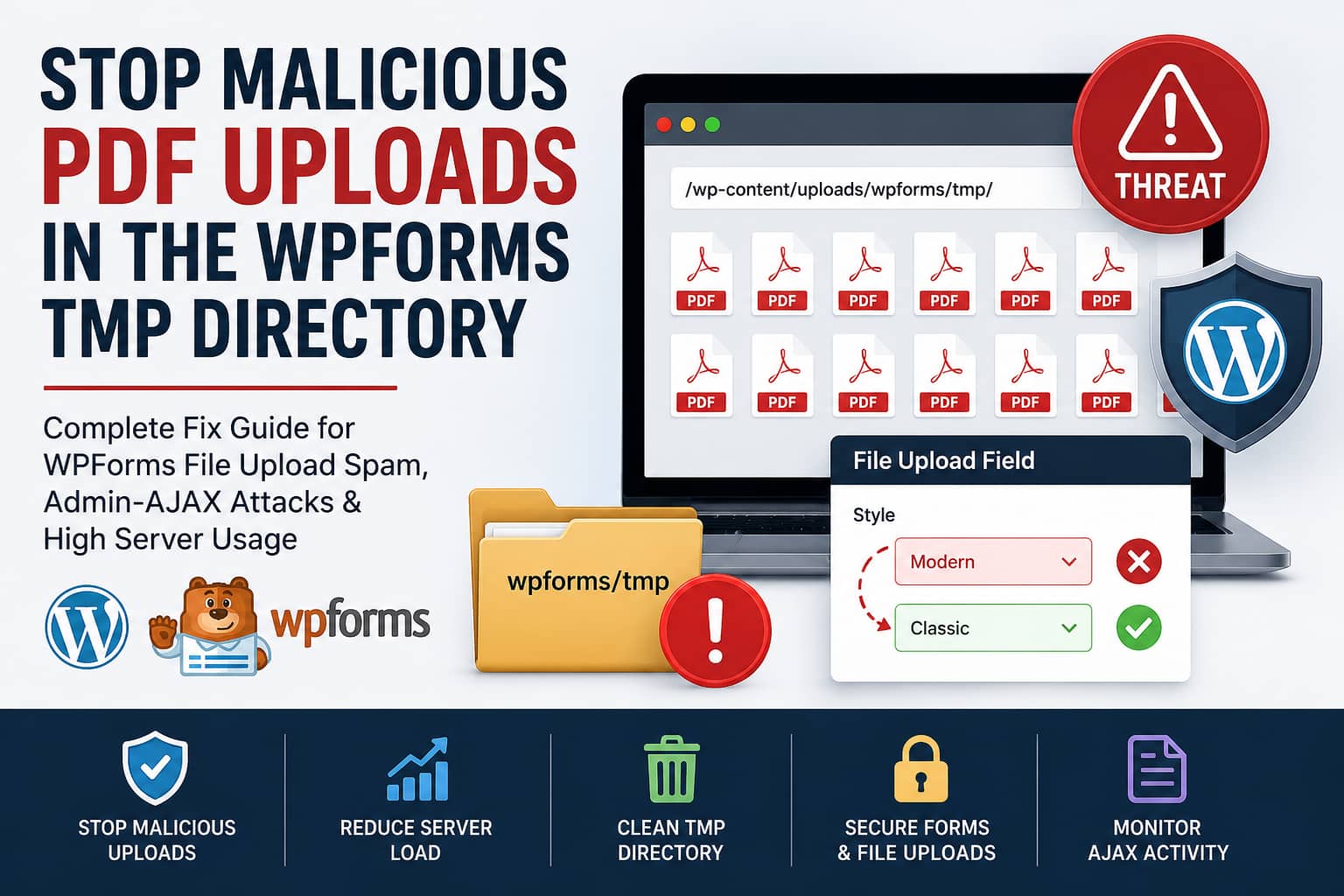 malicious PDF uploads WordPress