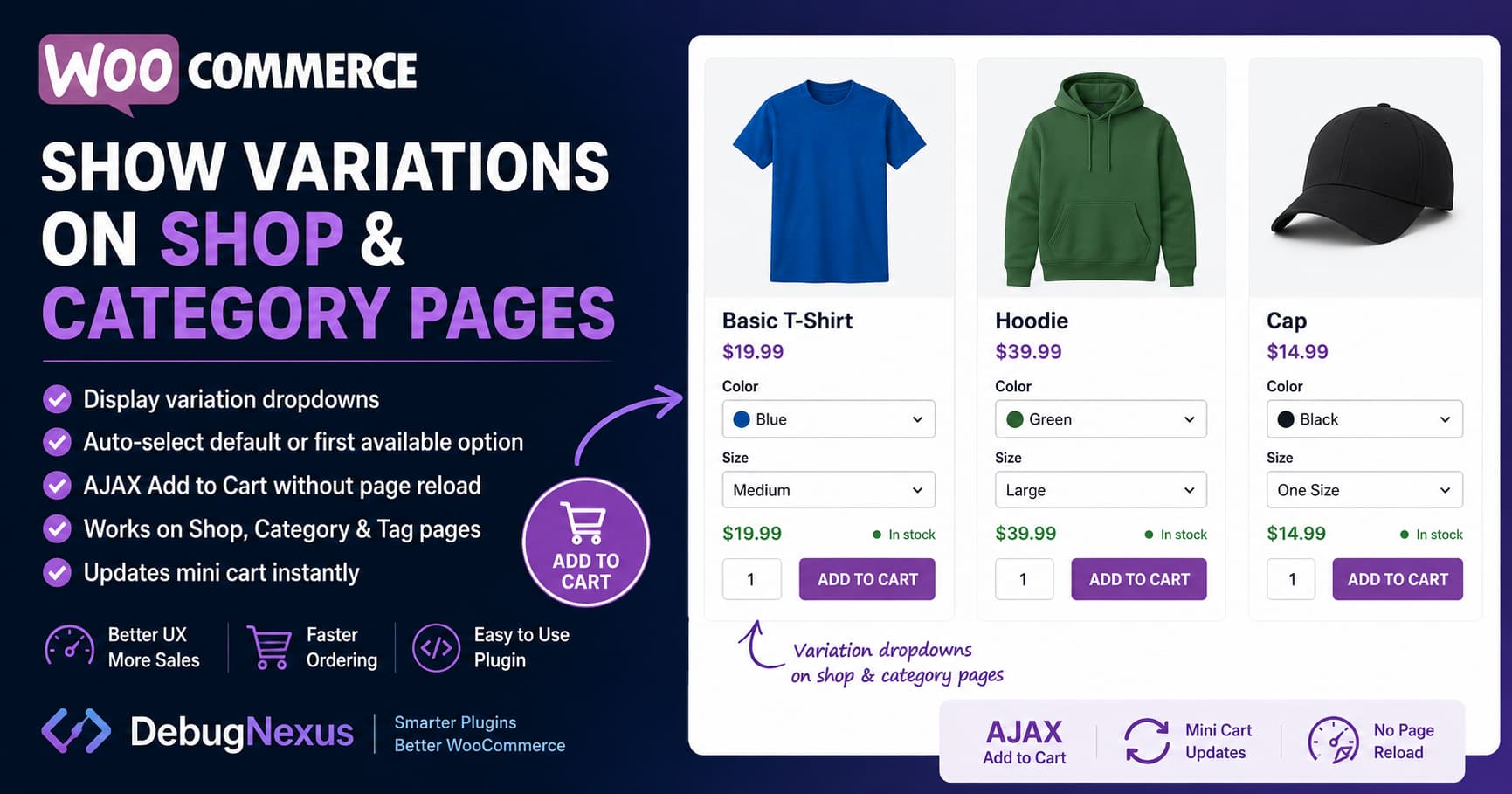 WooCommerce Variations on Shop and Category Pages